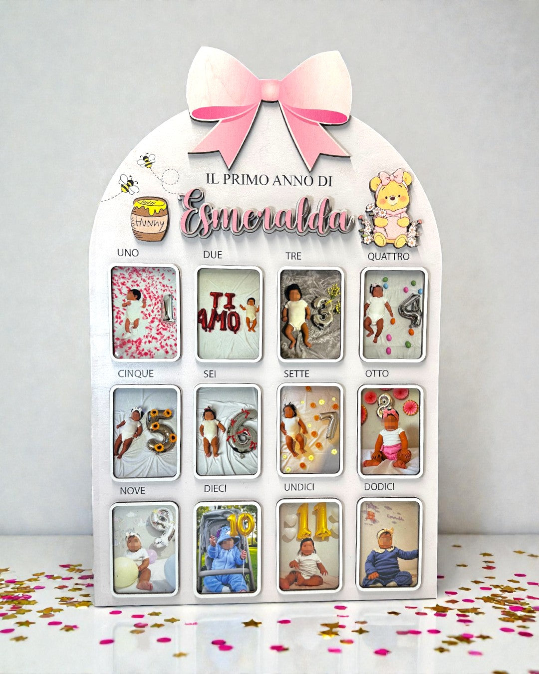 Quadro personalizzato – Winnie the Pooh Rosa