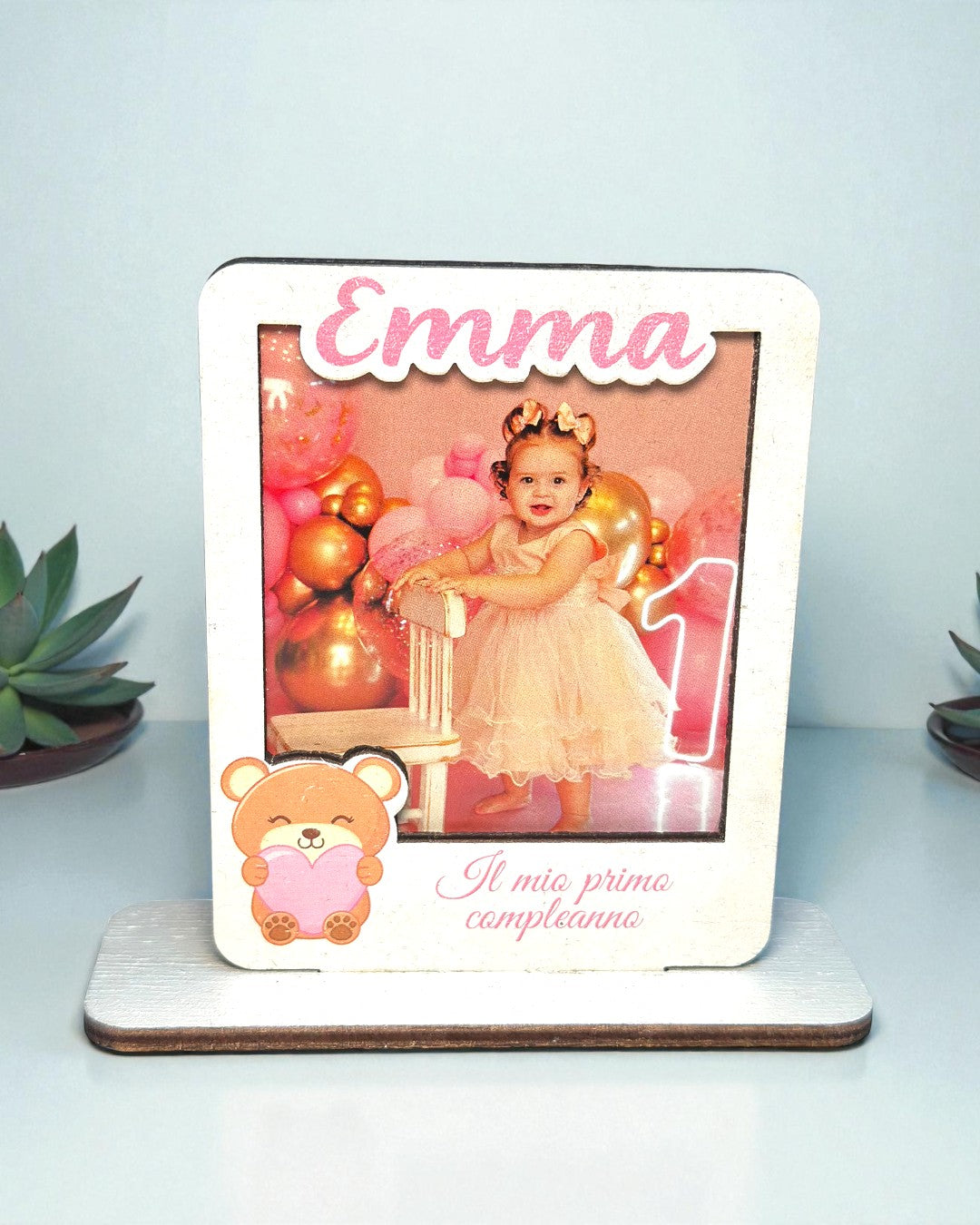 Cornice in Legno Bomboniera Battesimo