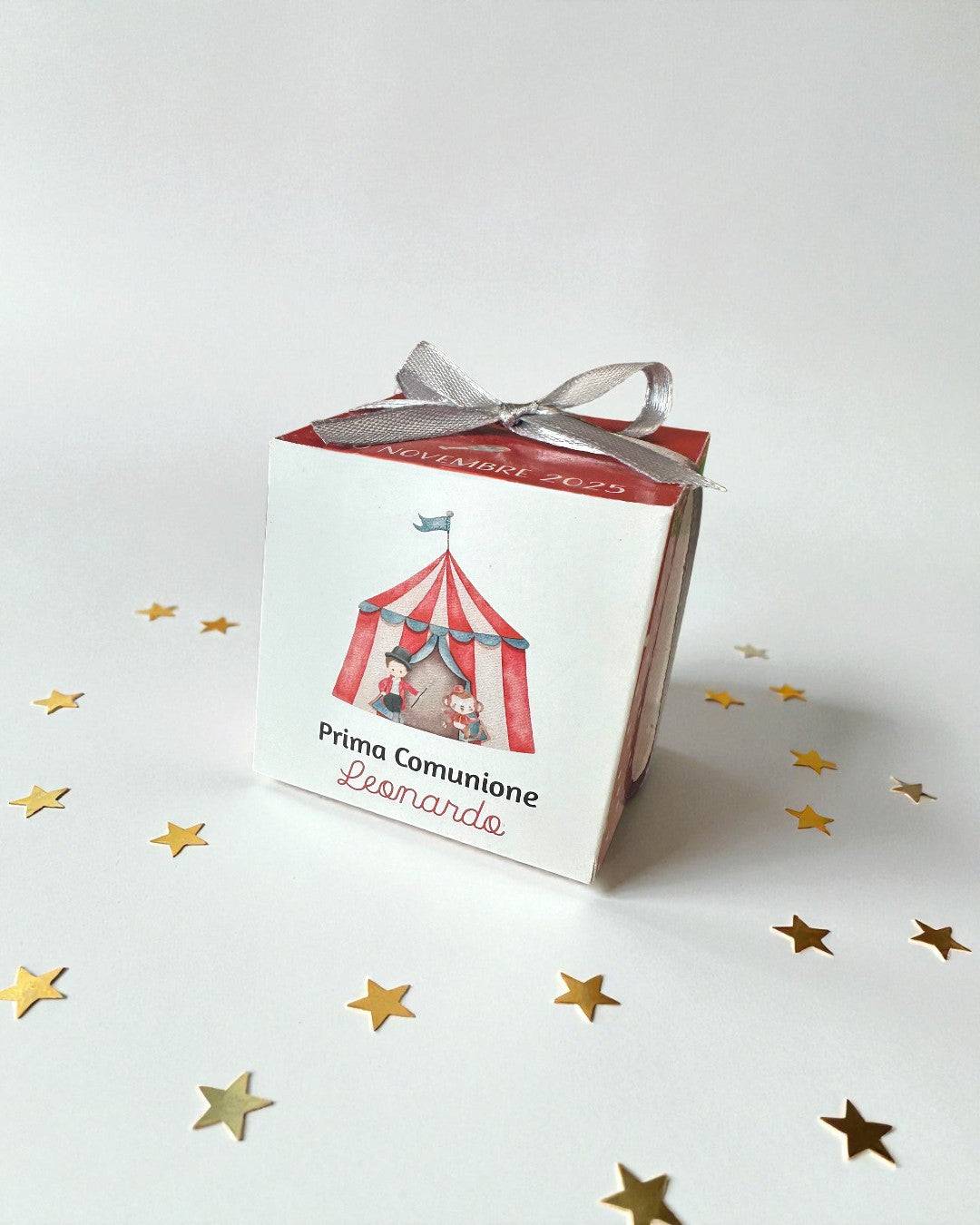 Scatolina Cubo Tema Circo Elefantino