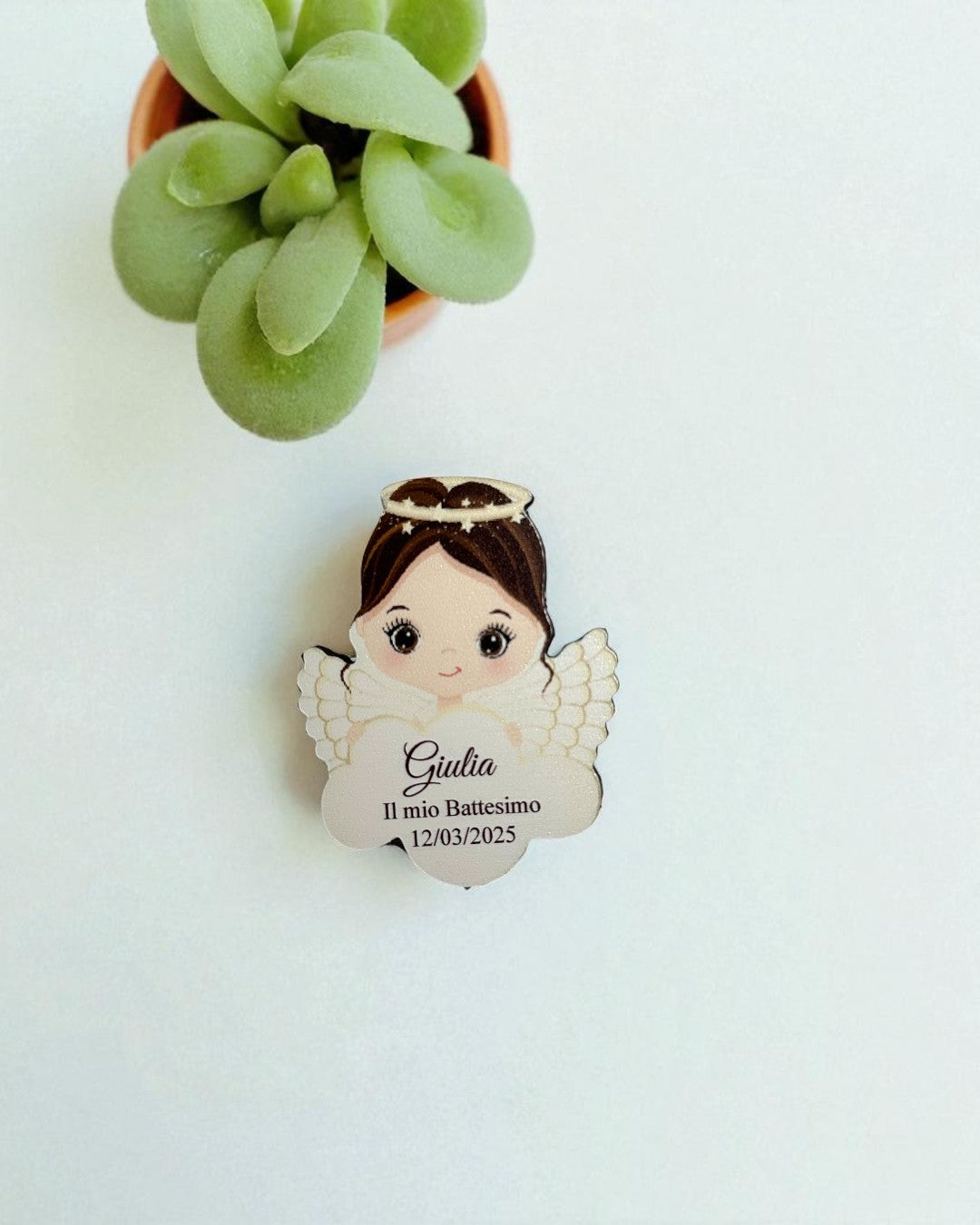 magnete angioletto per battesimo