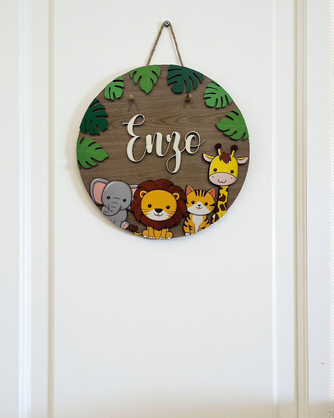 Cartello Benvenuto Safari Personalizzato – Ø 35 cm