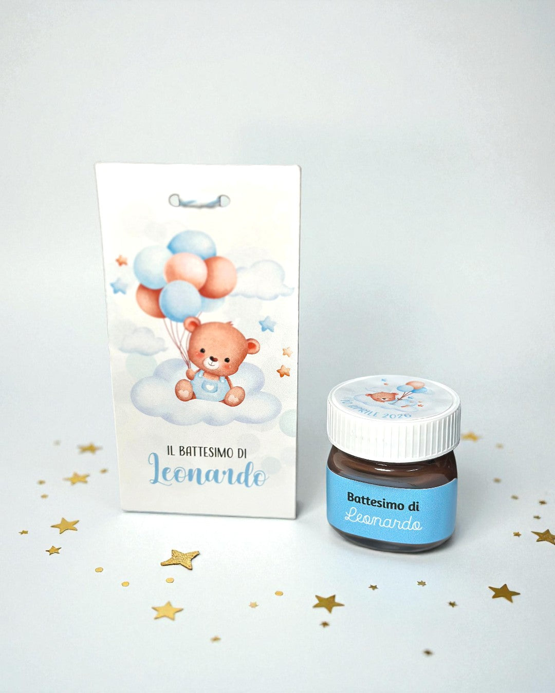 Bomboniera Battesimo Orsetto con Mini Nutellina