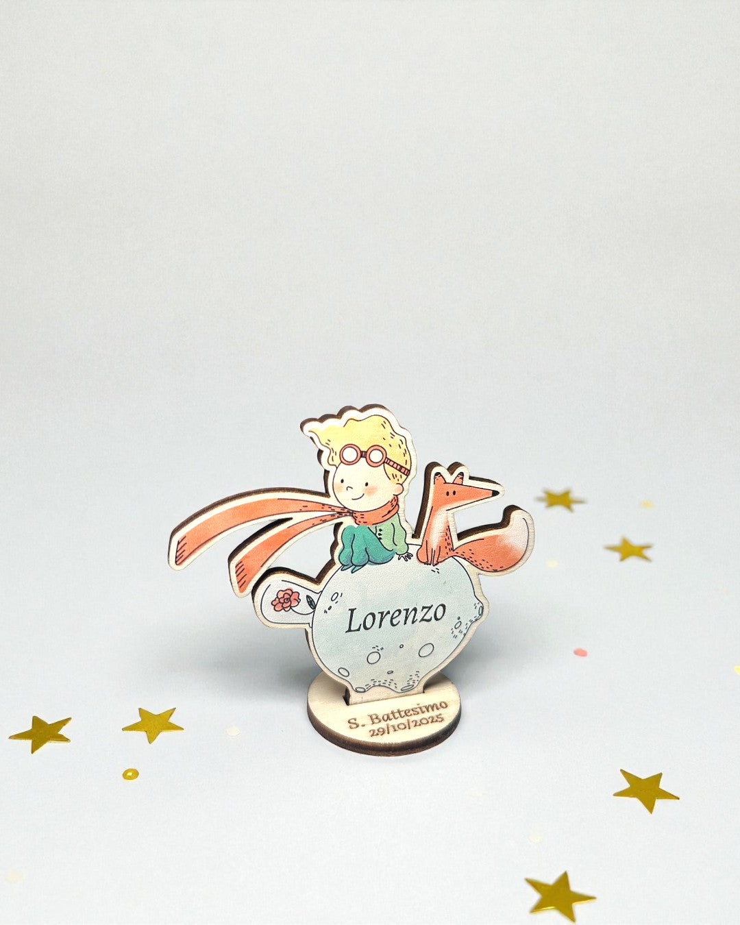 Bomboniera Battesimo Piccolo Principe in Legno