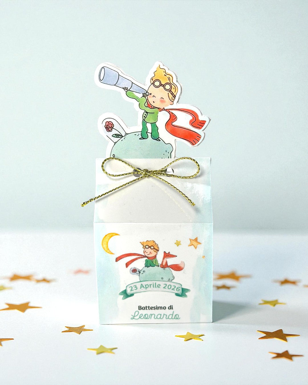 Bomboniera Battesimo Piccolo Principe con Nutellina