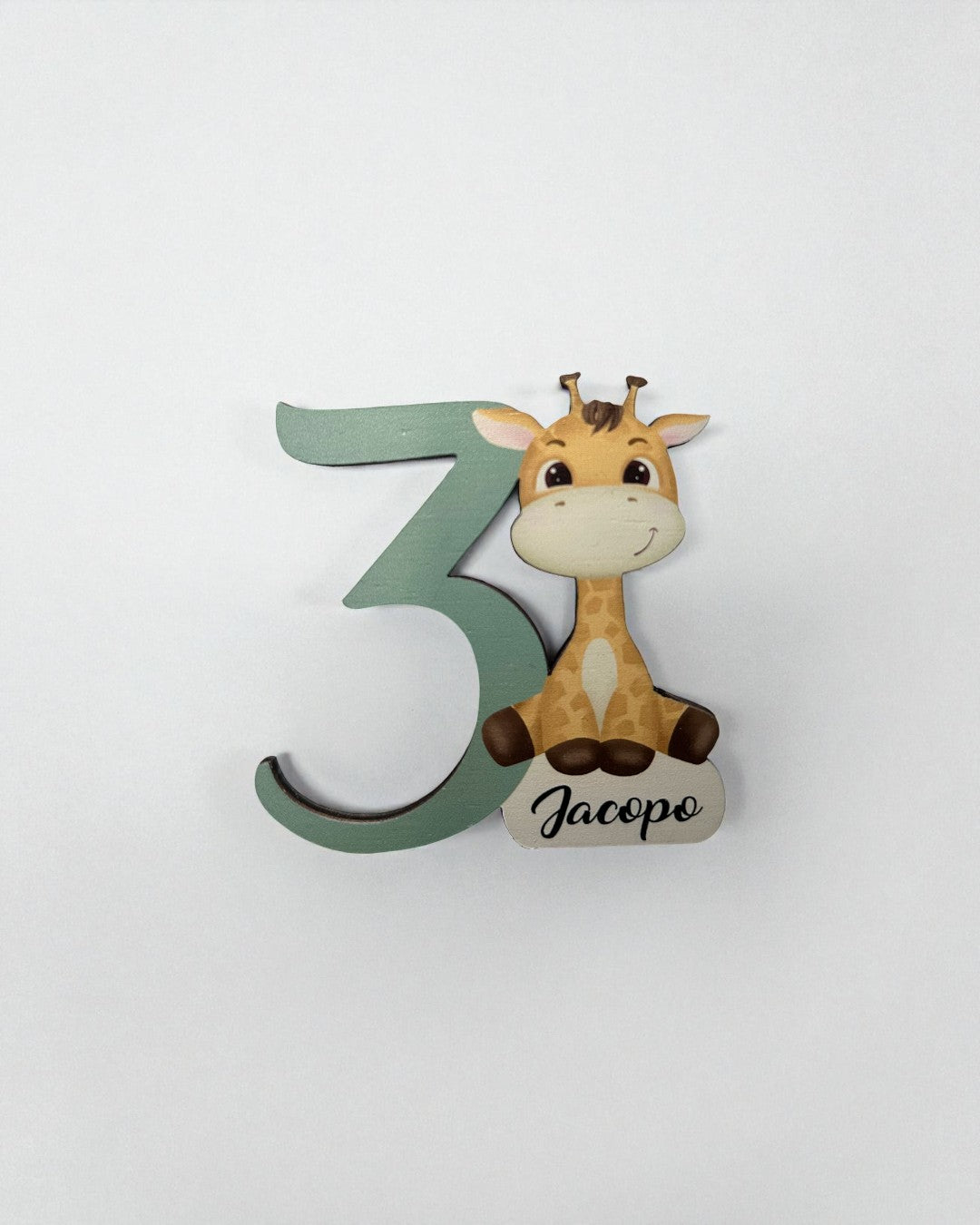 Numero in Legno Personalizzato con Animale