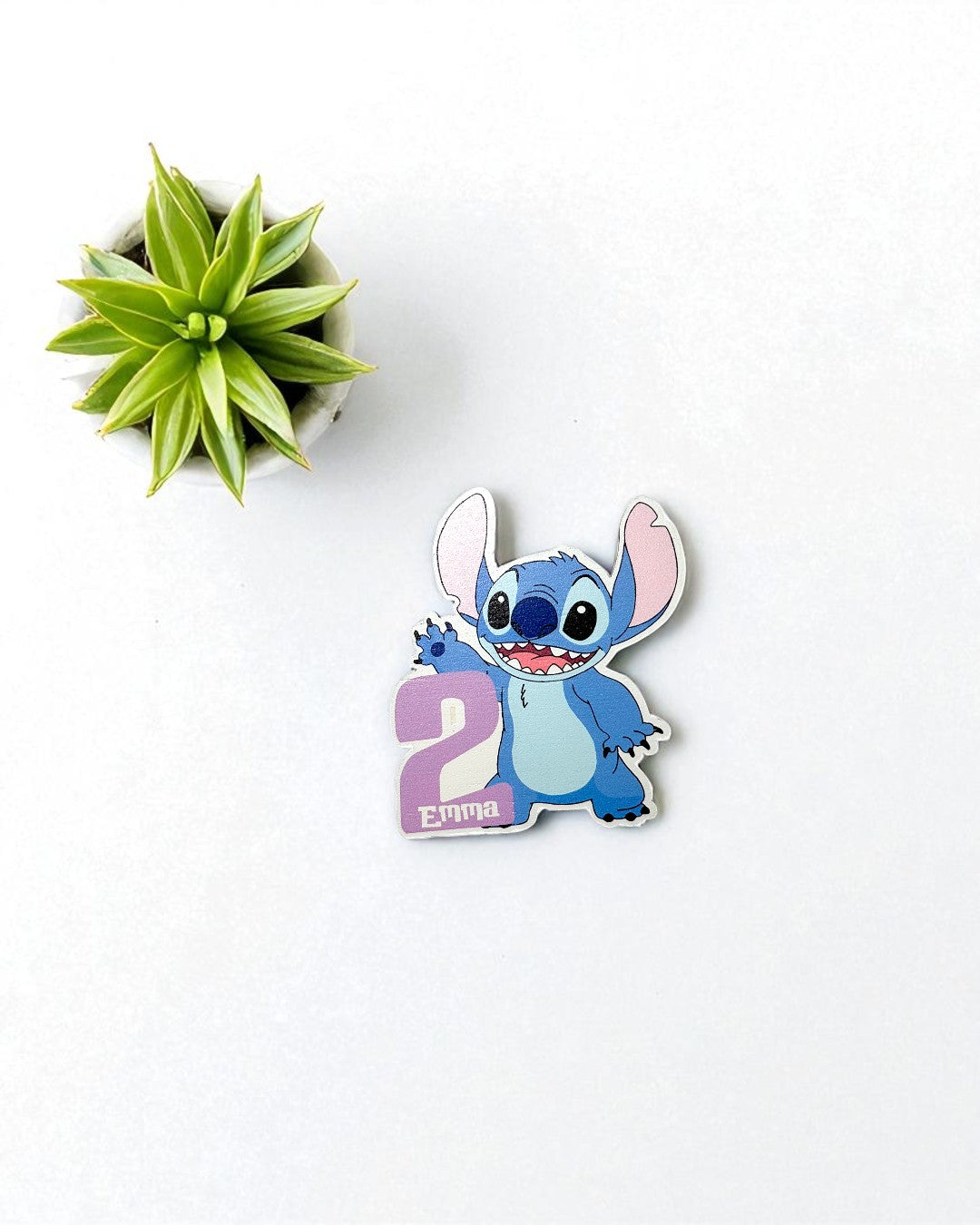 Magnete personalizzato Stitch in legno